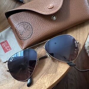 Ray-Ban purple gradient polarized Silver Frame Sunglasses